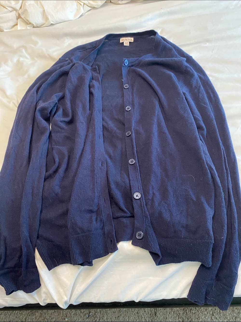 Merona Men’s Dark Navy Button-Front Cardigan